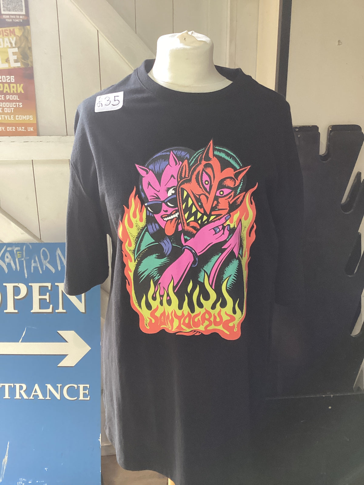 Santa Cruz devil graphic shirt