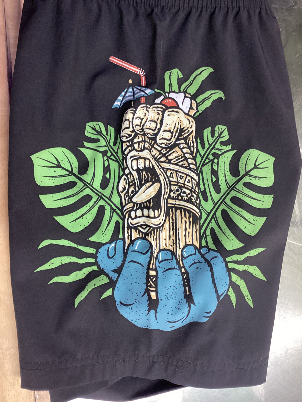 Santa Cruz tiki hand swim shorts