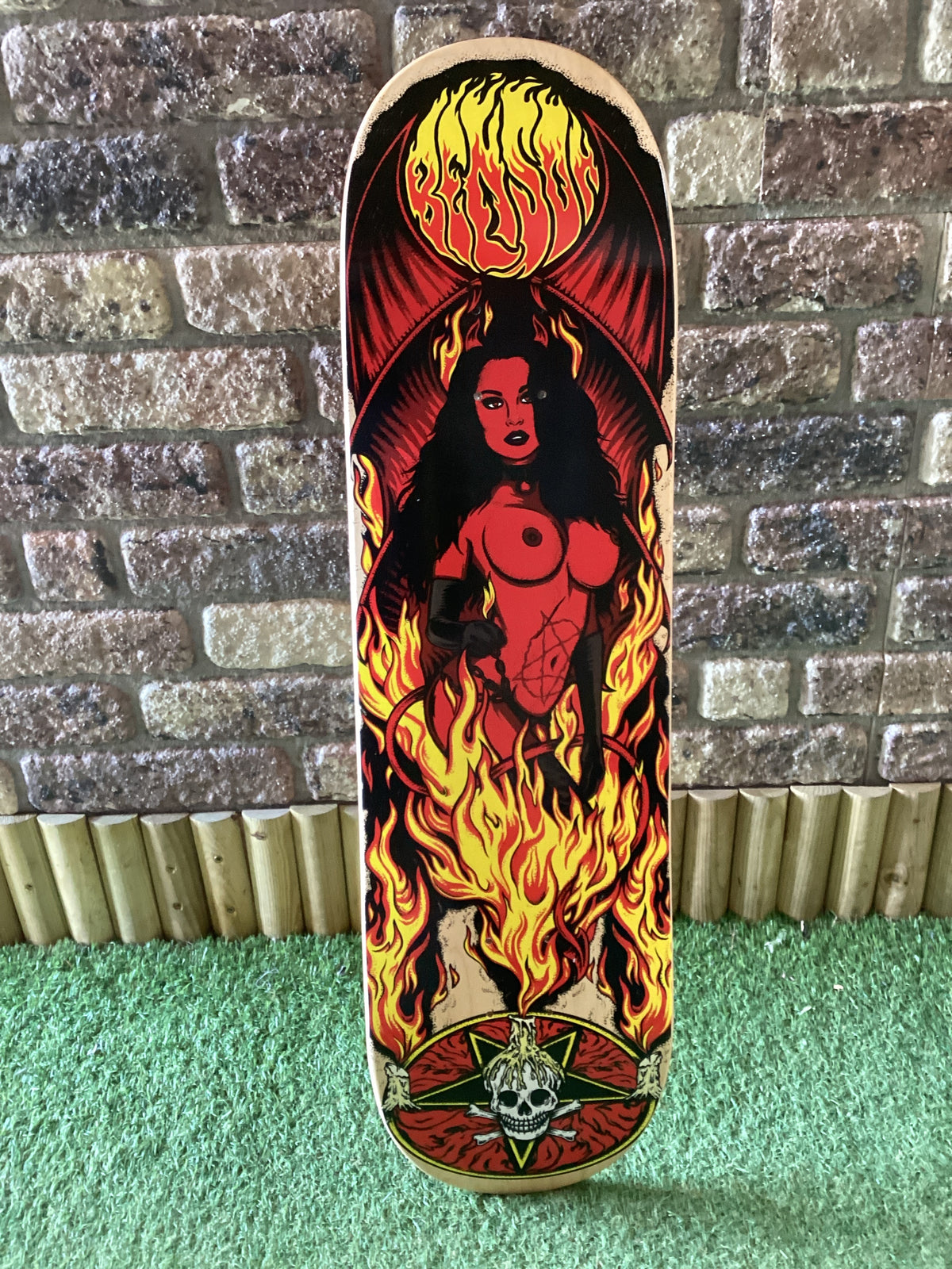 Death skateboards Benson Red Devil woman pro deck 8.5